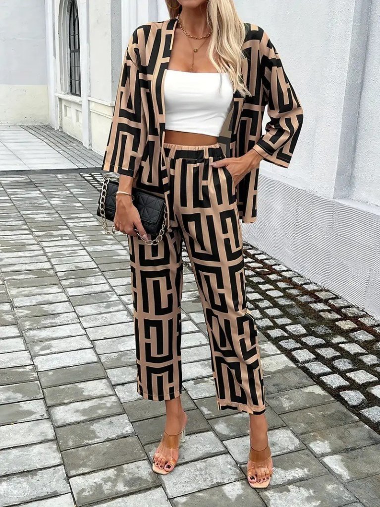 Mamo Kahve İkili Takım - Mamo kadın butik takım