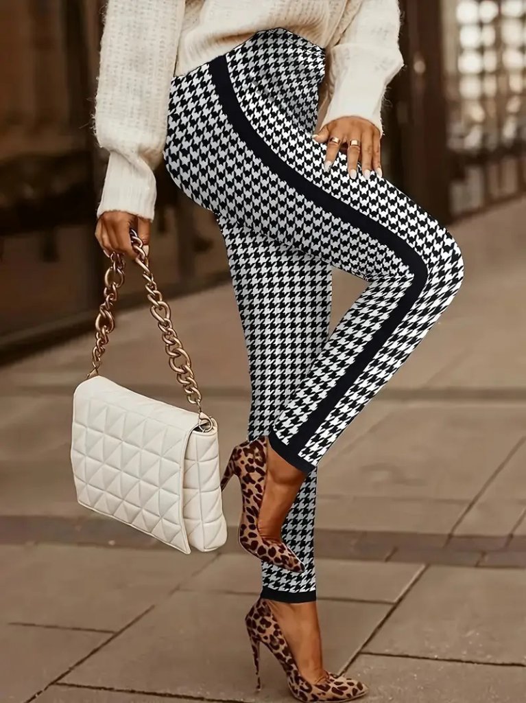 Mamo Desenli Rahat Kesim Pantolon - Mamo kadın butik alt giyim