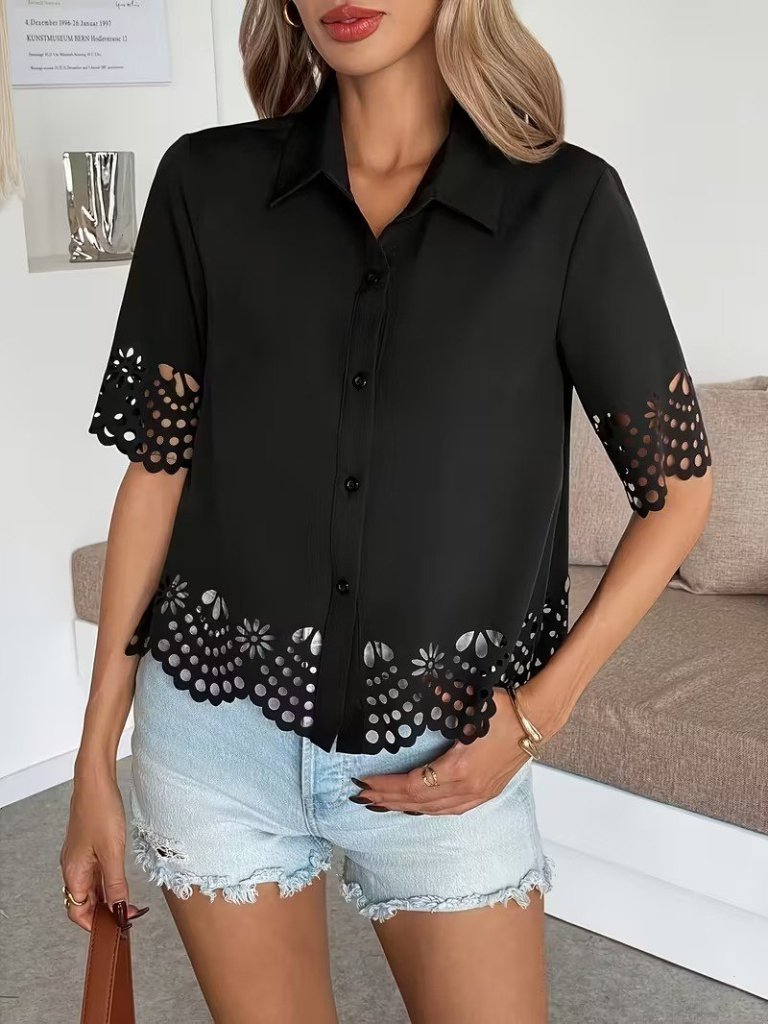 Mamo Siyah Şık Bluz - Mamo kadın butik bluz