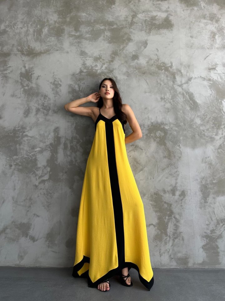 Mamo Uzun Askılı Elbise - Mamo kadın butik elbise