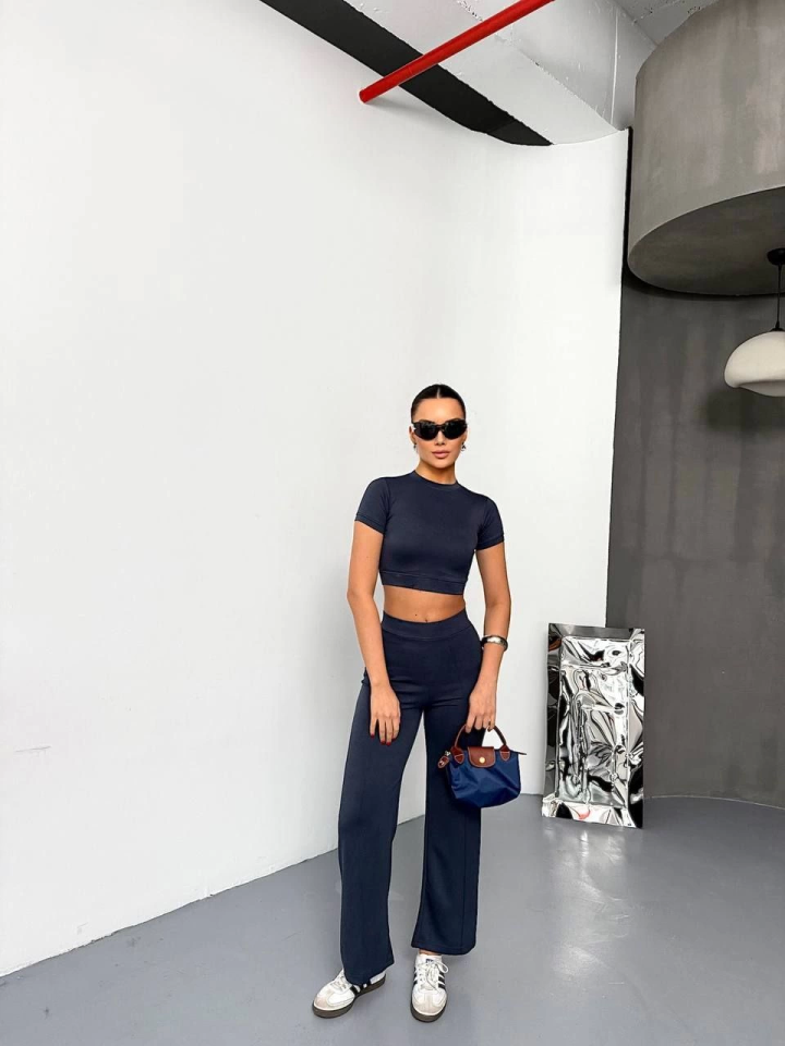 Mamo Füme Crop Takım - Mamo kadın butik takım