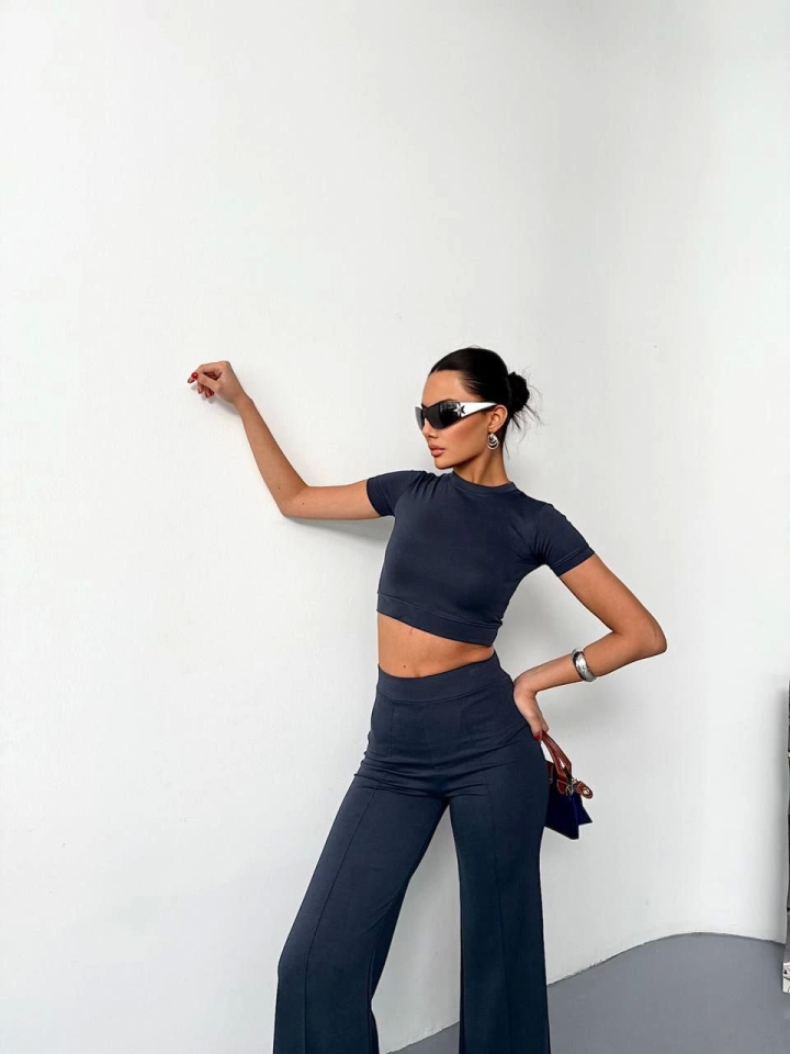 Mamo Füme Crop Takım - Mamo kadın butik takım