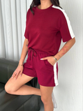 Mamo Bordo İkili Takım - Mamo kadın butik takım