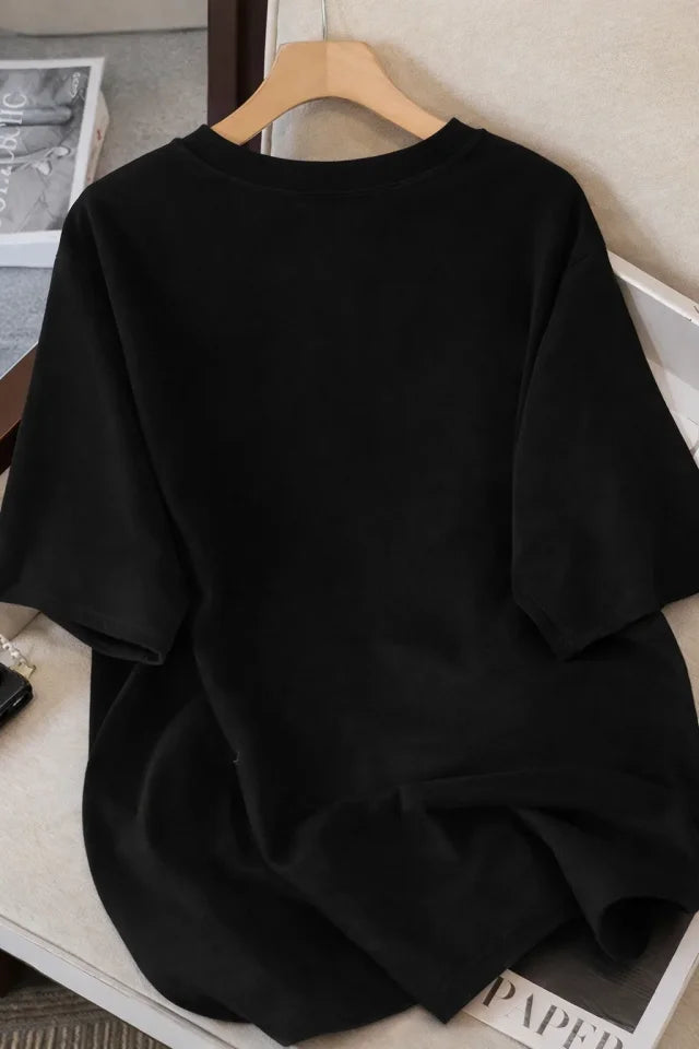 Mamo Siyah Oversize Şort - Mamo kadın butik alt giyim