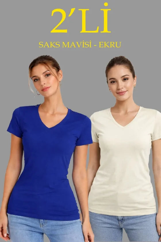 Mamo Çok Renkli V Yaka Şort - Mamo kadın butik alt giyim