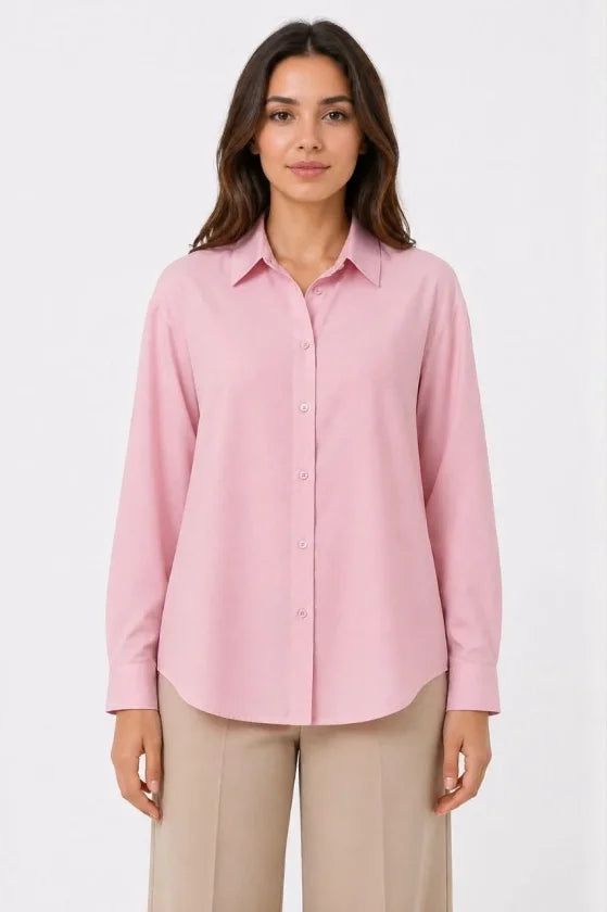 Mamo Toz Pembe Gömlek - Mamo kadın butik üst giyim