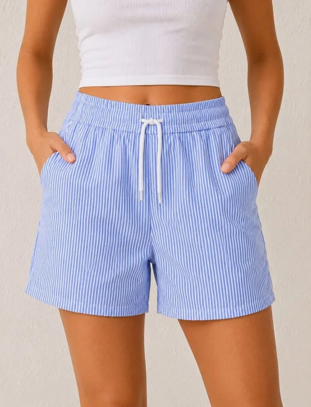 Mamo Mavi Cepli Şort - Mamo kadın butik alt giyim