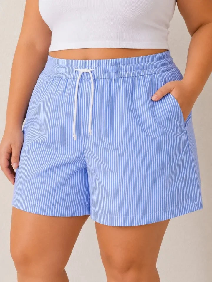 Mamo Mavi Cepli Şort - Mamo kadın butik alt giyim