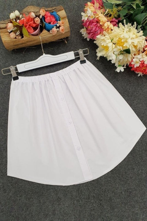 Mamo Beyaz Şık Etek - Mamo kadın butik alt giyim
