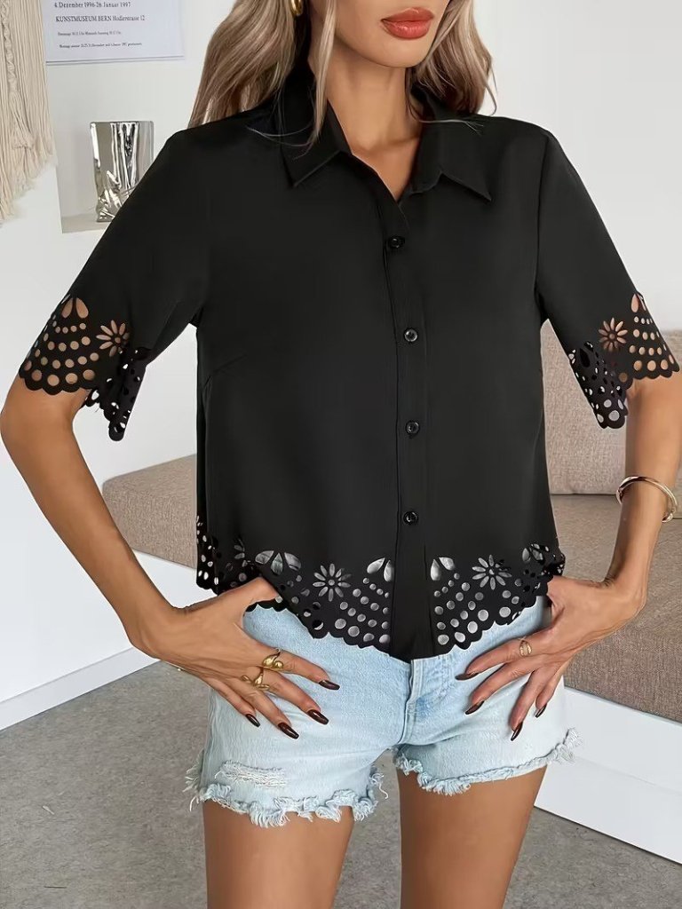 Mamo Siyah Şık Bluz - Mamo kadın butik bluz