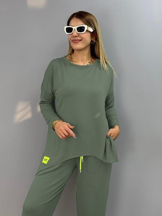 Mamo Haki Viskon Takım - Mamo kadın butik takım