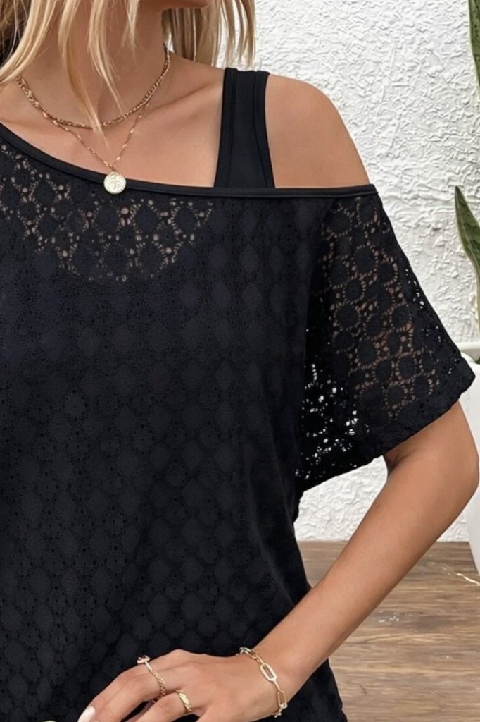 Mamo Siyah Askılı Dantel Detaylı Viskon Takım - Mamo kadın butik takım