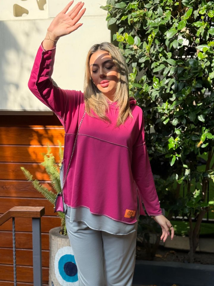 Mamo Pembe İkili Takım - Mamo kadın butik takım