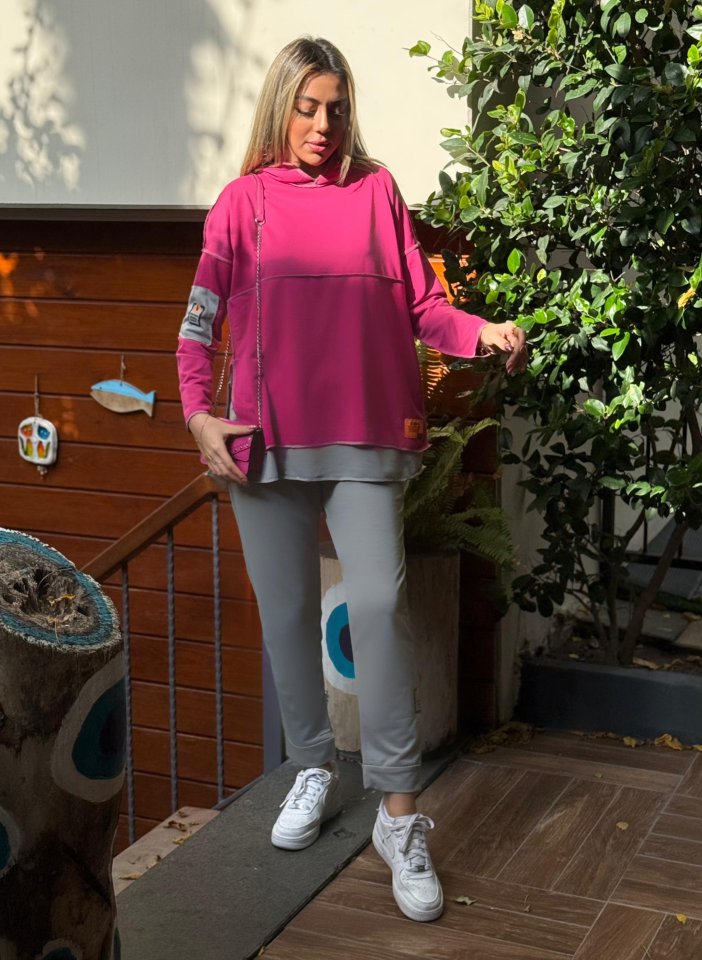 Mamo Pembe İkili Takım - Mamo kadın butik takım