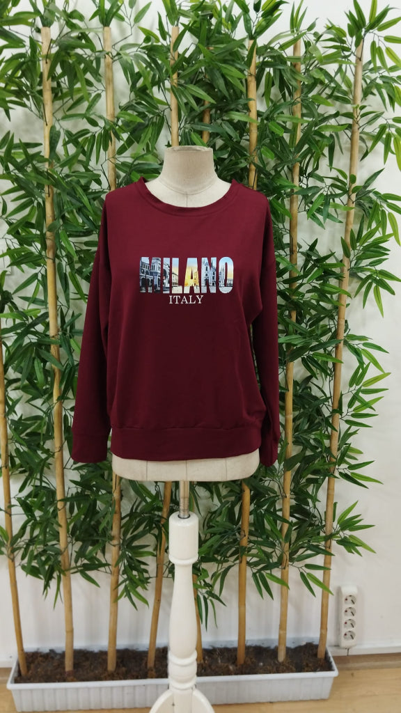 Mamo Bordo Viskon Bluz - Mamo kadın butik bluz