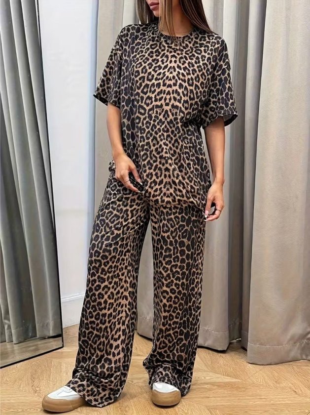 Mamo Leopar Desenli Takım - Mamo kadın butik takım