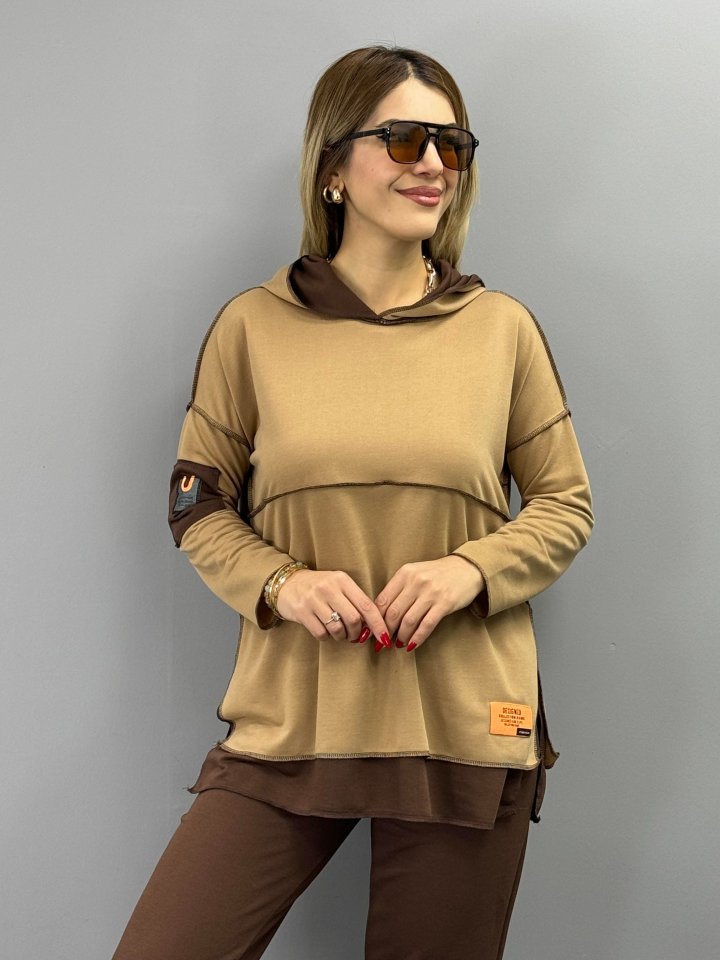 Mamo Sütlü Kahve Takım - Mamo kadın butik takım