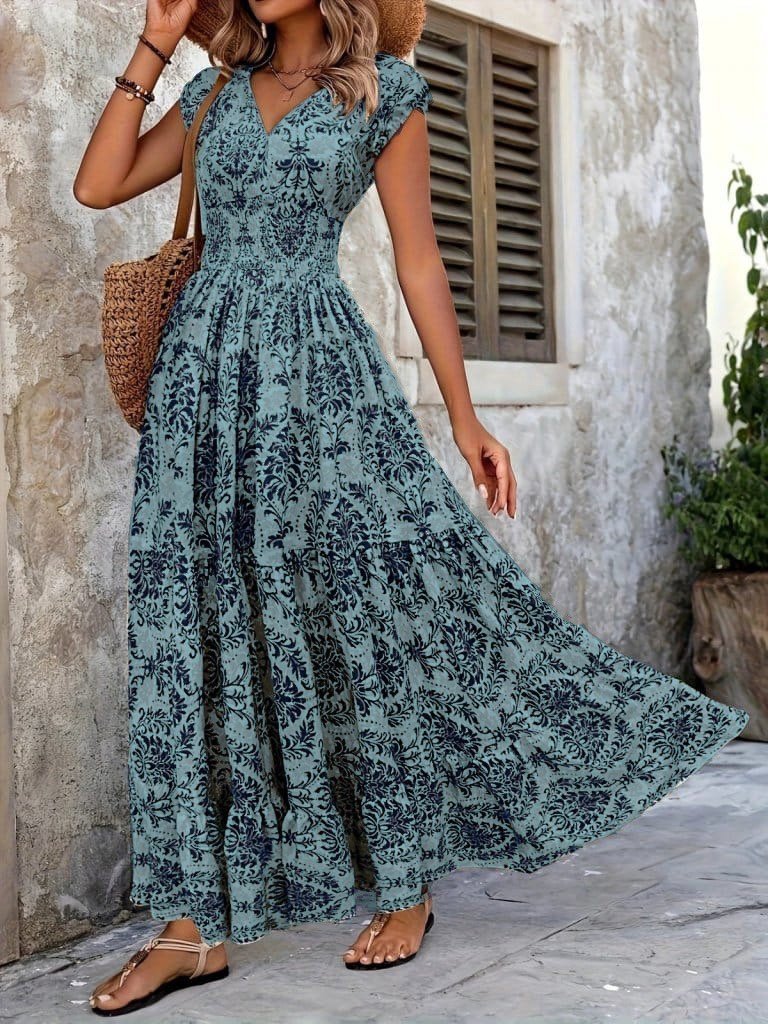 Mamo Mavi Mini Kruvaze Elbise - Mamo kadın butik elbise
