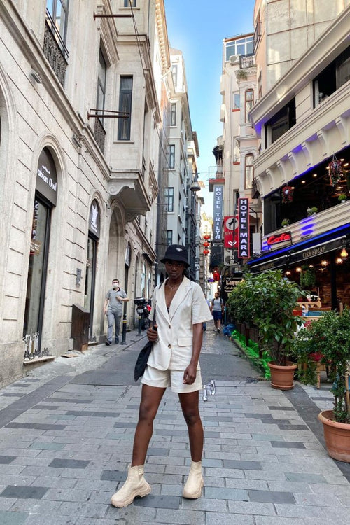 Mamo Bej İkili Takım - Mamo kadın butik takım