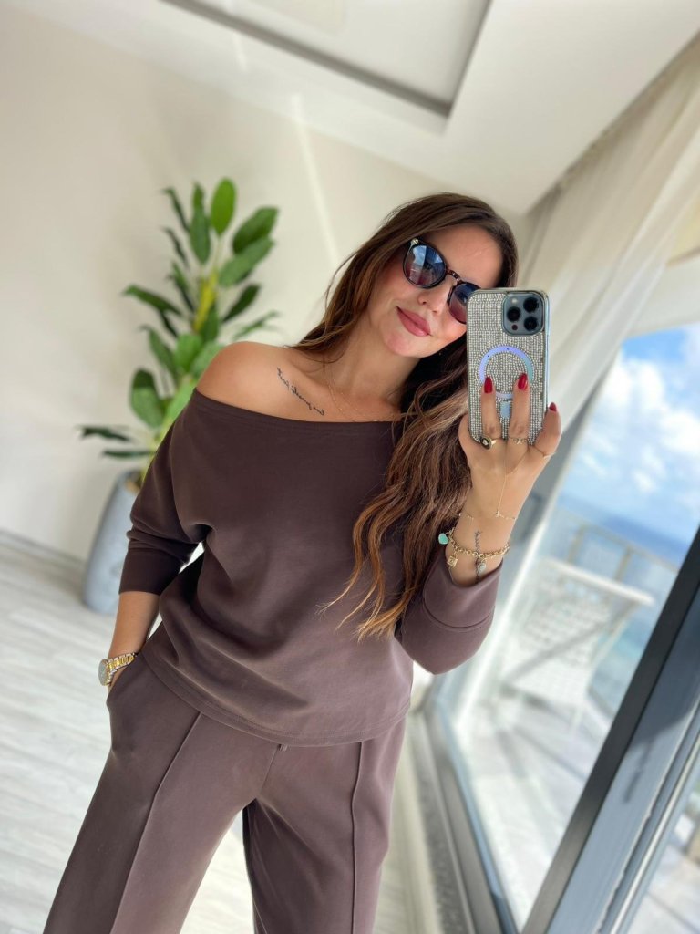 Mamo Kahve İkili Takım - Mamo kadın butik takım