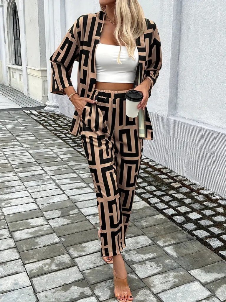 Mamo Kahve İkili Takım - Mamo kadın butik takım