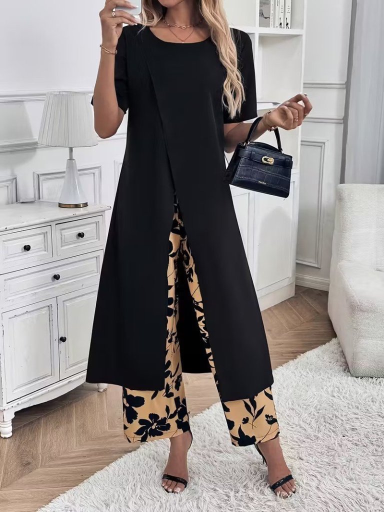 Mamo Siyah Viskon Takım - Mamo kadın butik takım