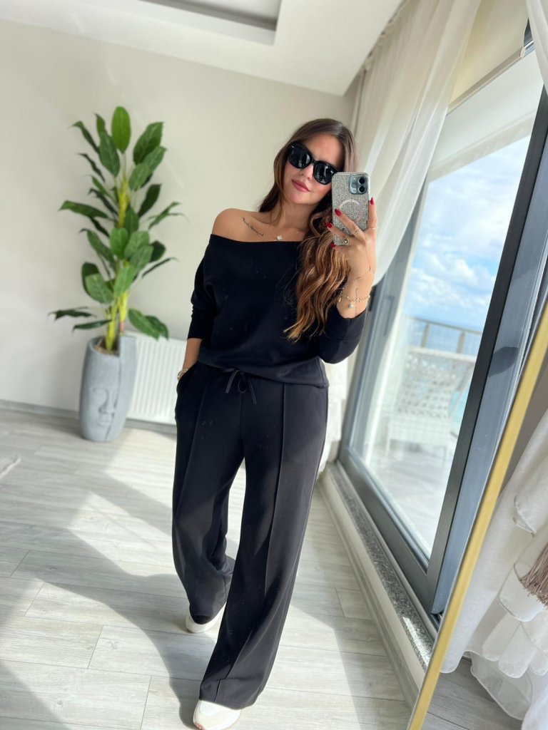 Mamo Siyah İkili Takım - Mamo kadın butik takım
