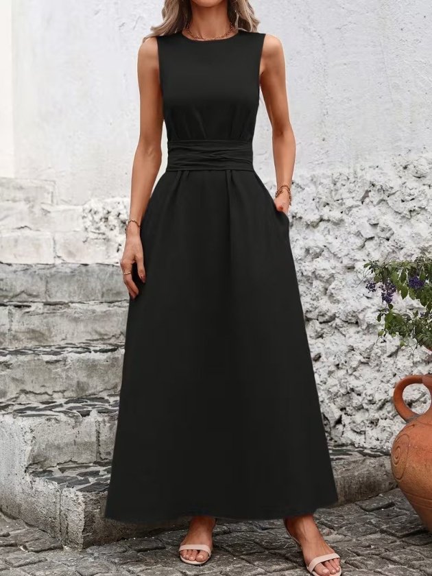 Mamo Siyah Uzun Elbise - Mamo kadın butik elbise