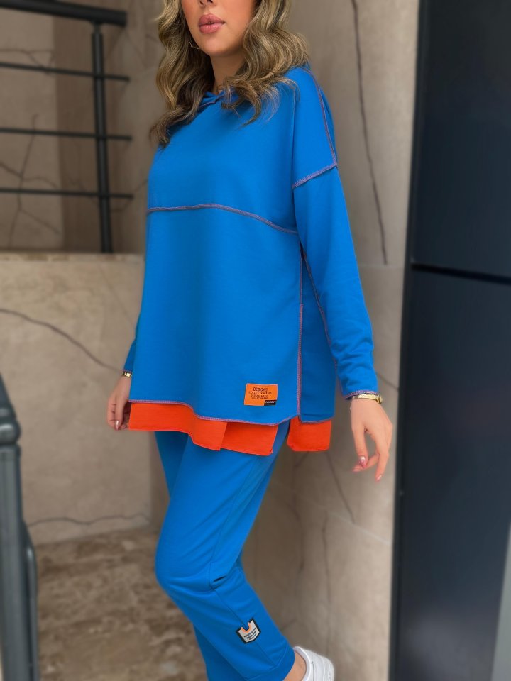Mamo Mavi İkili Takım - Mamo kadın butik takım