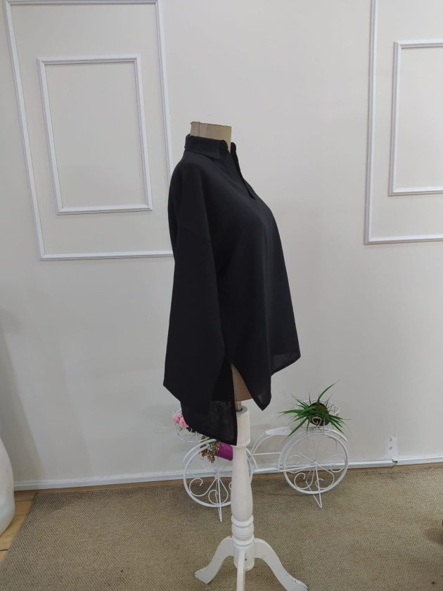 Mamo Siyah Şık Bluz - Mamo kadın butik bluz