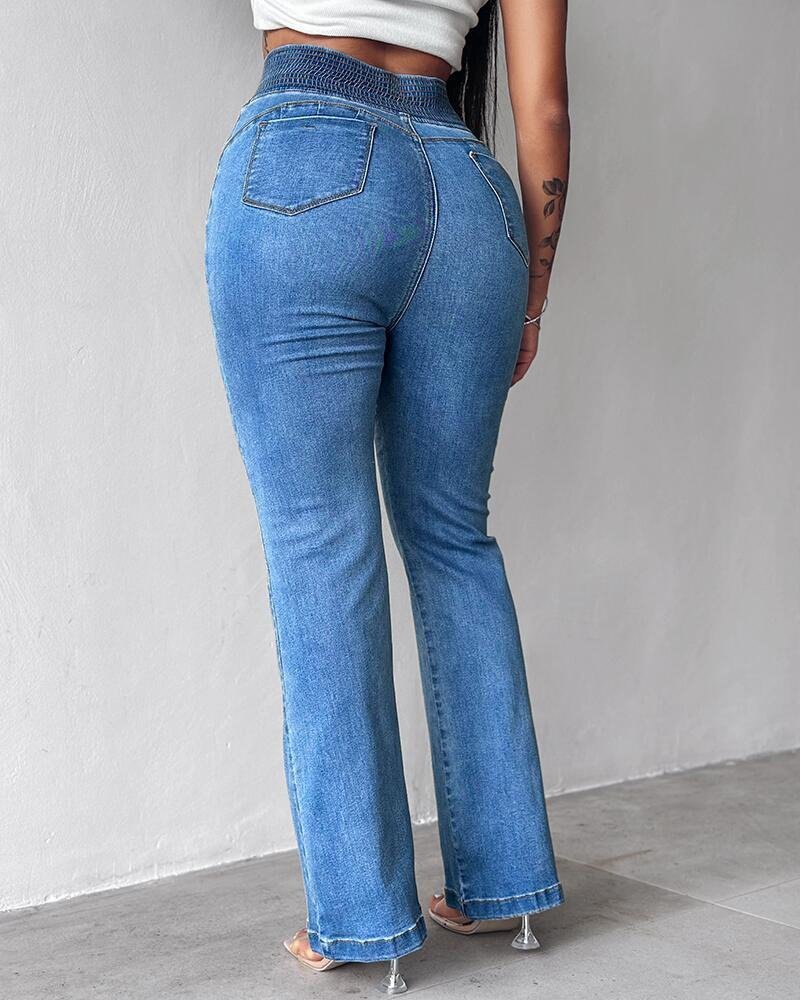 Mamo Mavi Rahat Kesim Pantolon - Mamo kadın butik alt giyim