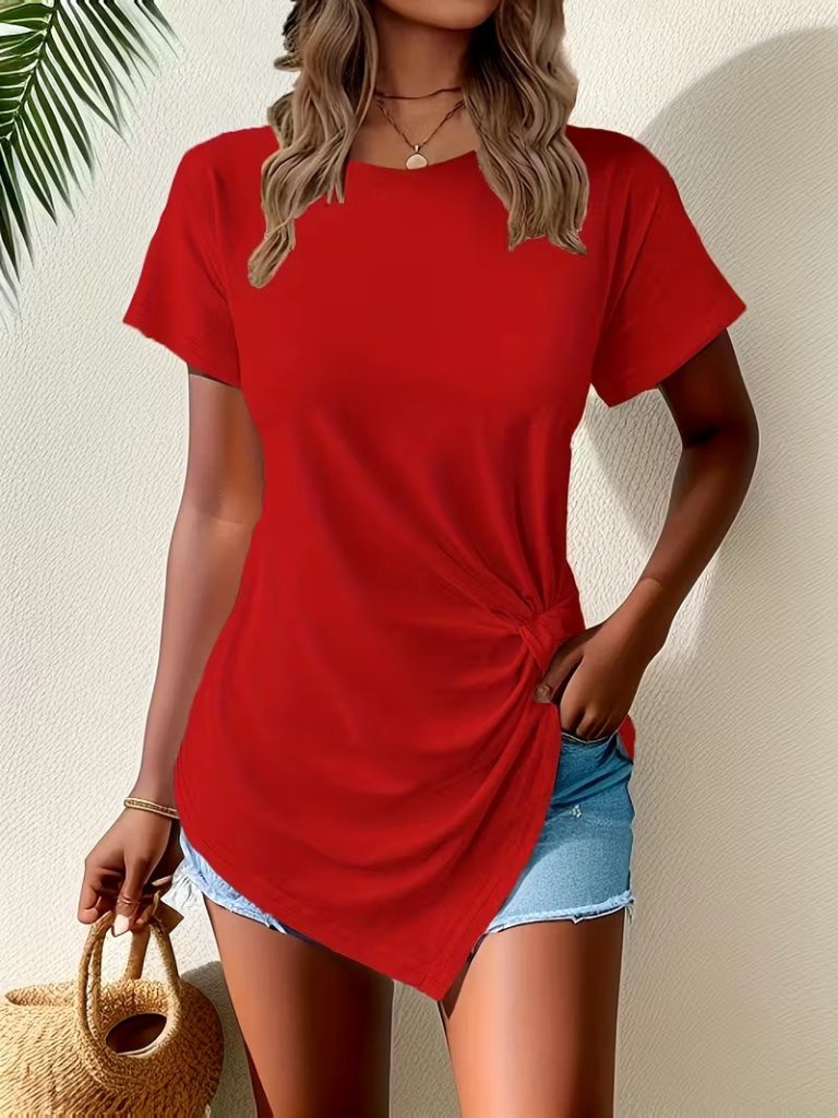 Mamo Kırmızı Sim Detaylı Viskon Bluz - Mamo kadın butik bluz