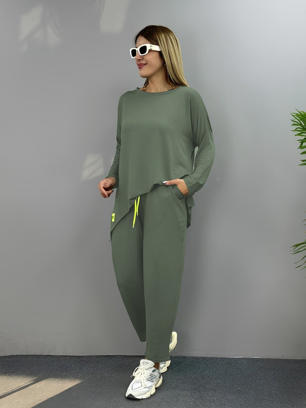 Mamo Haki Viskon Takım - Mamo kadın butik takım