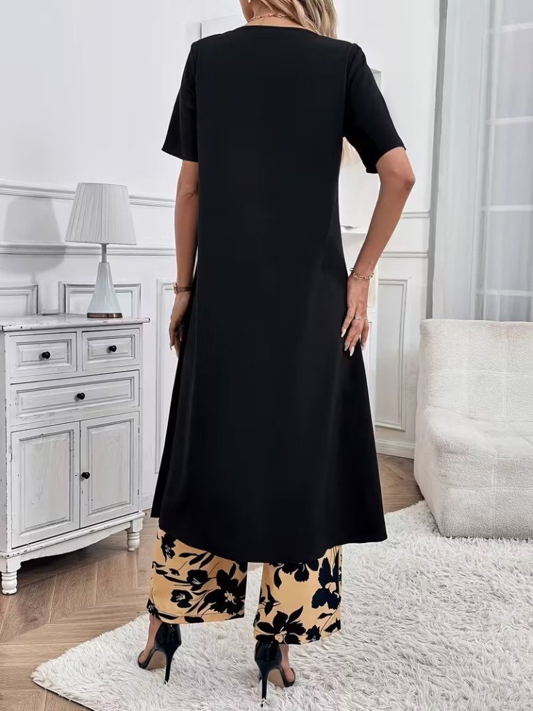 Mamo Siyah Viskon Takım - Mamo kadın butik takım