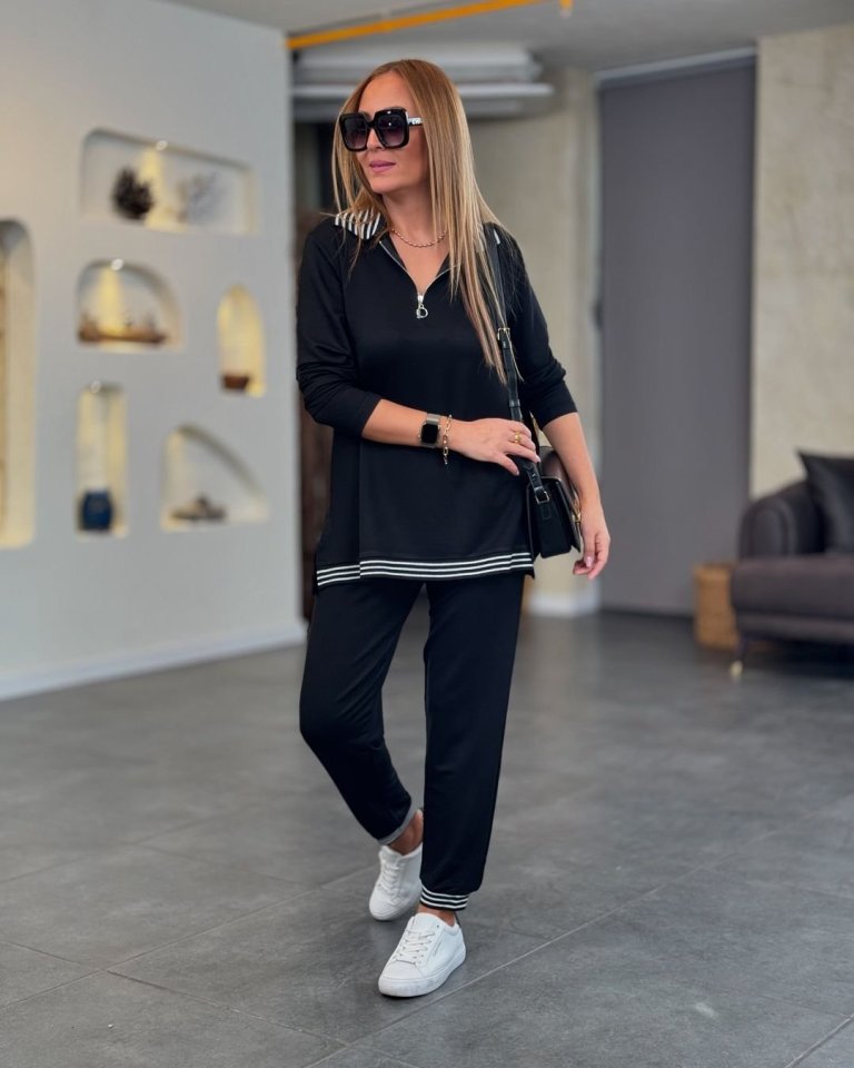 Mamo Siyah İkili Takım - Mamo kadın butik takım