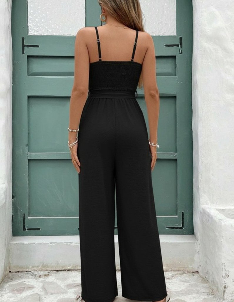 Mamo Siyah Askılı V Yaka Tül Detaylı Üst - Mamo kadın butik üst giyim