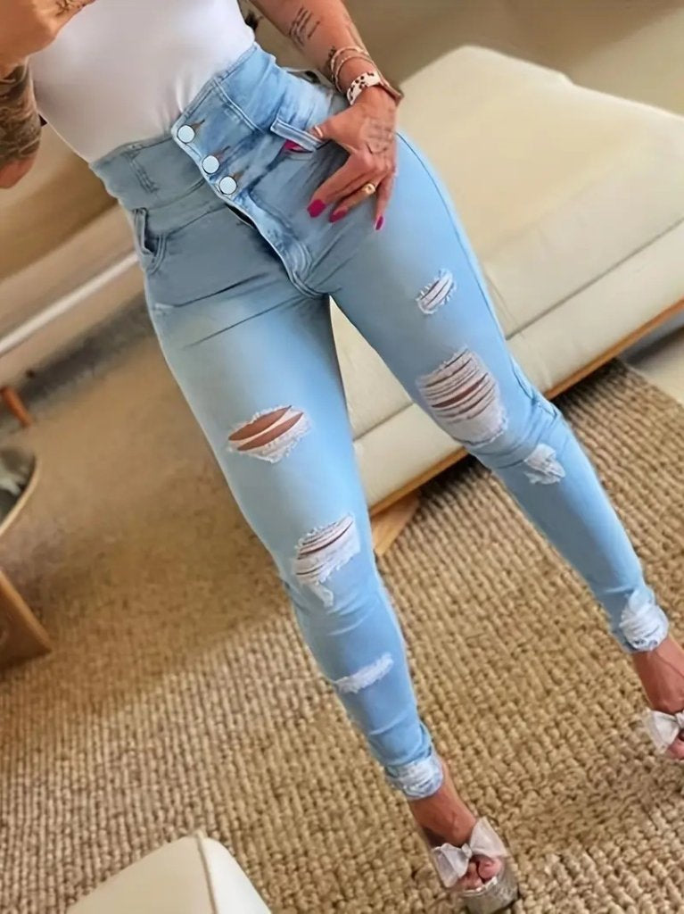 Mamo Mavi Rahat Kesim Pantolon - Mamo kadın butik alt giyim