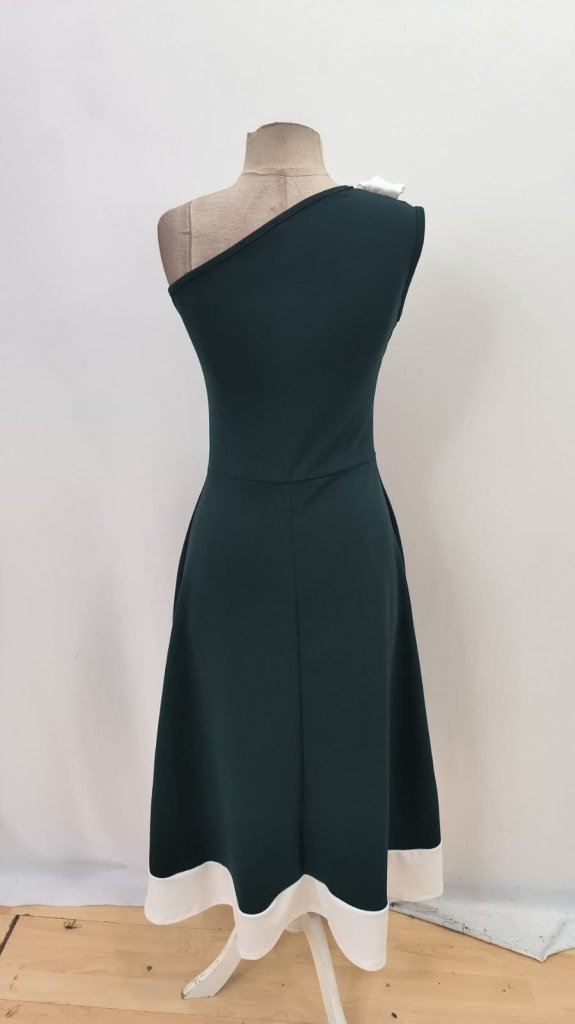 Mamo Yeşil Krep Elbise - Mamo kadın butik elbise