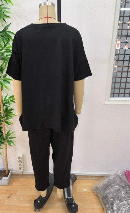 Mamo Siyah Viskon Takım - Mamo kadın butik takım