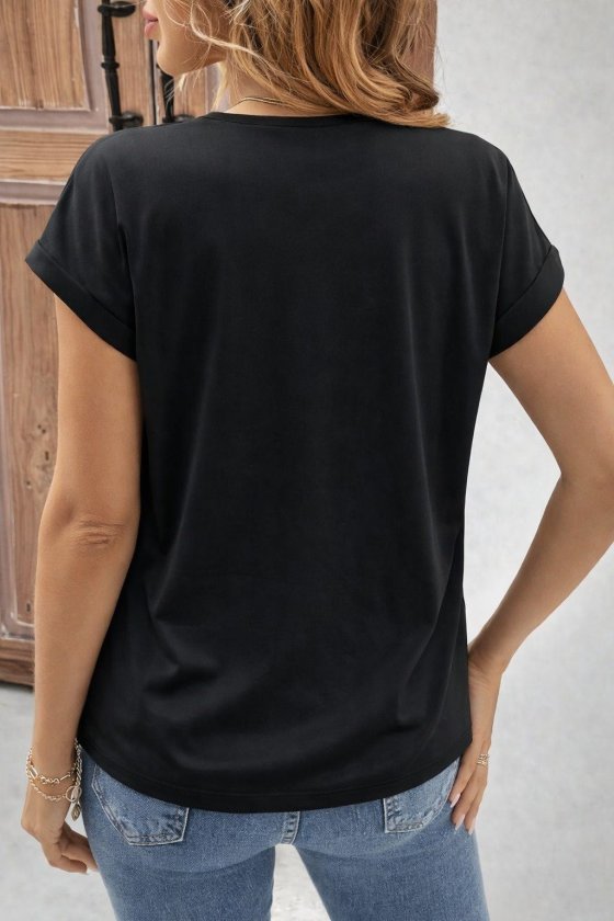 Mamo Beyaz V Yaka Leopar Desenli Bluz - Mamo kadın butik bluz