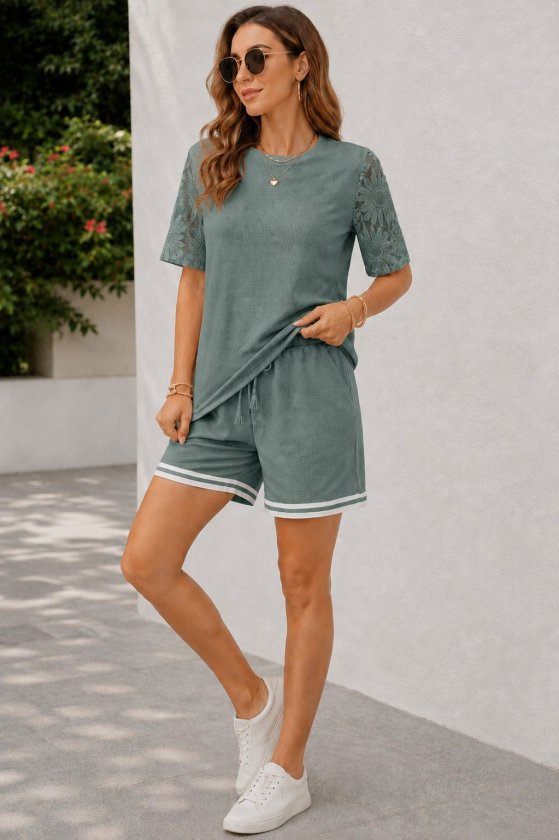 Mamo Yeşil İkili Takım - Mamo kadın butik takım